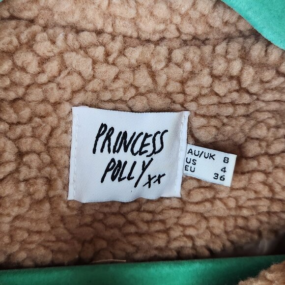 Princess Polly Doria Teddy Zip Jacket sz 4 - Picture 7 of 9